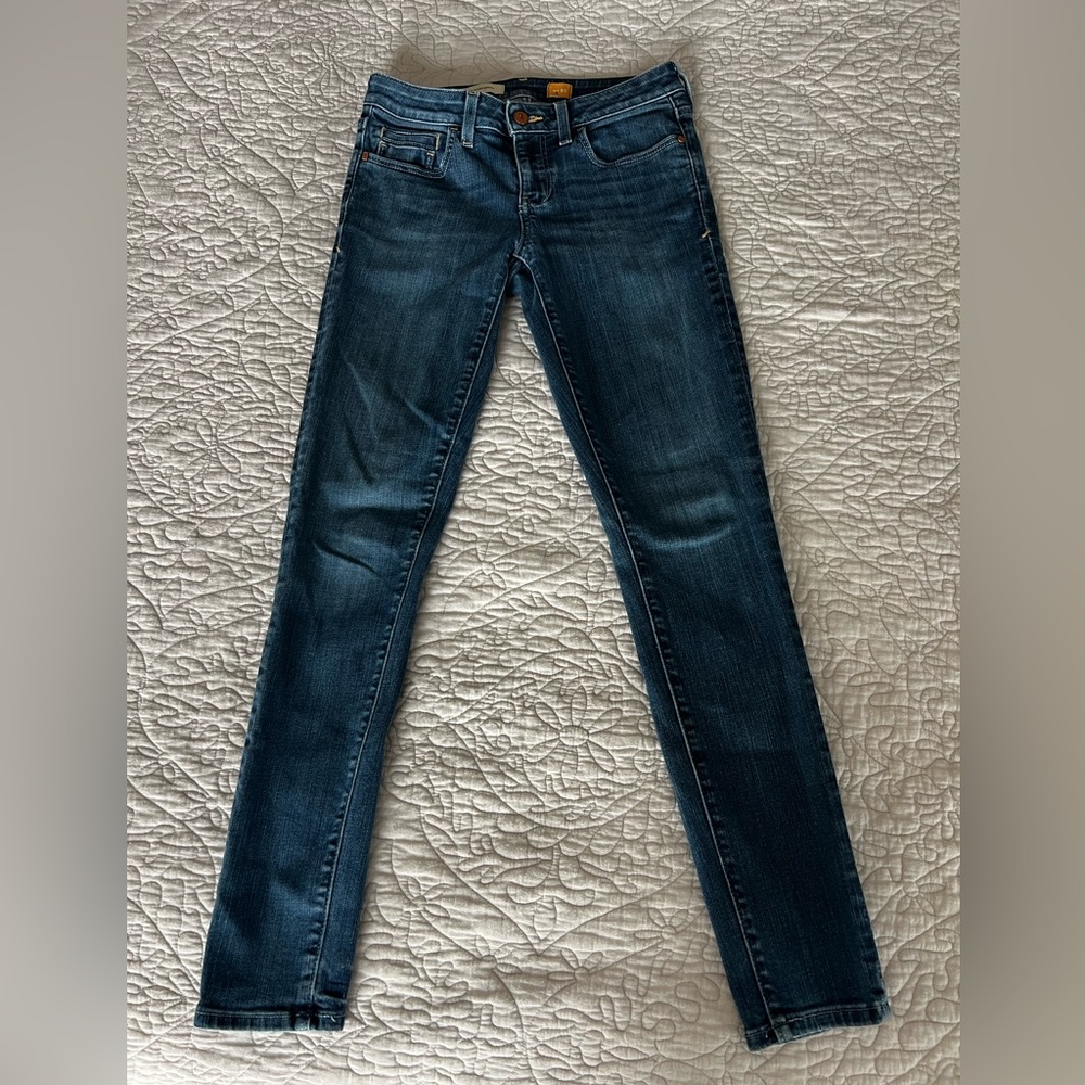 Pilcro Anthropology & the Letterpress Med Wash Skinny Blue Jeans Size 25 Denim
